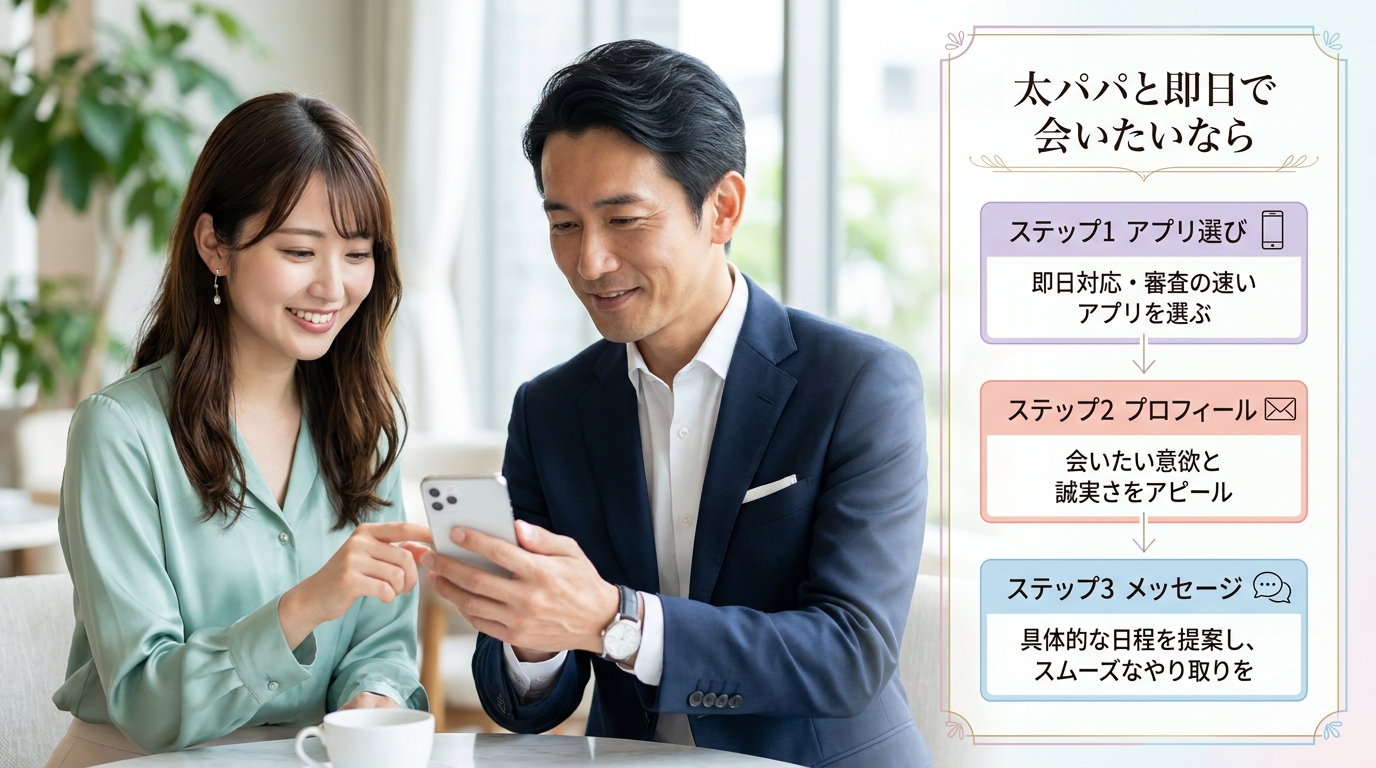 太パパと即日で会いたいなら